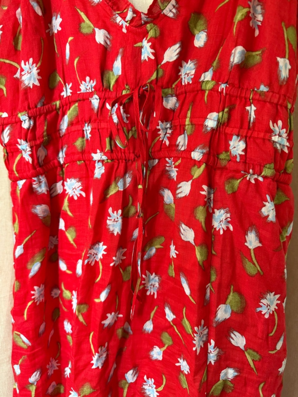 J. Crew Red floral dress summer 2025 - Picture 2 of 4